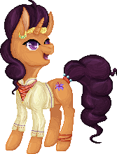 Size: 167x220 | Tagged: safe, artist:xseamair, saffron masala, pony, unicorn, g4, spice up your life, female, mare, open mouth, pixel art, simple background, solo, transparent background