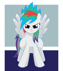 Size: 9600x10800 | Tagged: safe, artist:xniclord789x, oc, oc only, oc:white, pegasus, pony, absurd resolution, angry, belly, looking at you, pregnant, solo