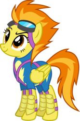 Size: 3874x5848 | Tagged: safe, artist:osipush, spitfire, pegasus, pony, g4, absurd resolution, alternate universe, clothes, female, goggles, harness, heroes of might and magic, ponies of flight and magic, show accurate, simple background, solo, transparent background, vector, wonderbolts uniform