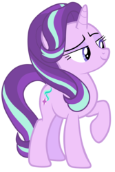 Size: 7000x10500 | Tagged: safe, artist:tardifice, starlight glimmer, g4, no second prances, absurd resolution, confident, female, photoshop, raised eyebrow, raised hoof, simple background, solo, transparent background, vector