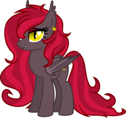 Size: 5000x4678 | Tagged: safe, artist:weegeestareatyou, oc, oc only, oc:gypsy, bat pony, pony, absurd resolution, bat pony oc, bedroom eyes, female, mare, simple background, solo, transparent background, vector