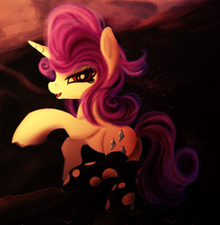 Size: 921x941 | Tagged: safe, artist:pedrohander, rarity, vampire, vampony, g4, fangs, female, solo