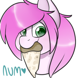 Size: 512x512 | Tagged: safe, artist:neonblaze909, oc, oc only, oc:neow, food, nom, pizza, solo