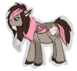 Size: 654x605 | Tagged: safe, artist:otpl, oc, oc only, oc:fufu, bat pony, pony, pregnant, solo, tired