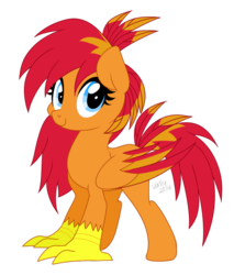 Size: 688x809 | Tagged: safe, artist:va1ly, oc, oc only, hippogriff, solo