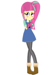 Size: 774x1032 | Tagged: safe, artist:psshdjndofnsjdkan, sour sweet, equestria girls, g4, my little pony equestria girls: friendship games, alternate universe, cute, female, shy, side ponytail, simple background, solo, transparent background