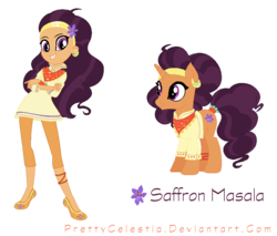 Size: 862x736 | Tagged: dead source, safe, artist:dashiepower, artist:prettycelestia, artist:selenaede, saffron masala, human, equestria girls, g4, spice up your life, base used, ear piercing, earring, equestria girls-ified, human ponidox, jewelry, piercing, self paradox, self ponidox