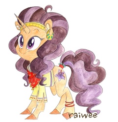 Size: 1728x1790 | Tagged: safe, artist:raiwee, saffron masala, pony, g4, spice up your life, female, solo, traditional art