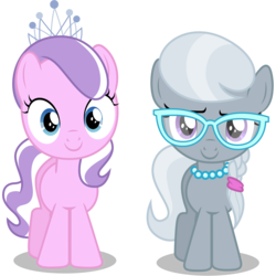 Size: 6000x6000 | Tagged: safe, artist:caliazian, diamond tiara, silver spoon, pony, g4, twilight time, .ai available, absurd resolution, adobe illustrator, adorabullies, cute, simple background, transparent background, vector