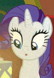 Size: 225x324 | Tagged: safe, screencap, rarity, pony, g4, my little pony: friendship is magic, spice up your life, :o, female, gif, mare, non-animated gif, solo, the tasty treat