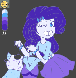 Size: 1724x1766 | Tagged: safe, artist:itsnotdaijoubu, rarity, equestria girls, g4, clothes, emoji, female, limited palette, solo