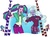 Size: 2136x1600 | Tagged: safe, artist:urusee584, aria blaze, sonata dusk, sour sweet, sugarcoat, equestria girls, g4, my little pony equestria girls: friendship games, my little pony equestria girls: rainbow rocks, cute, pigtails, twintails