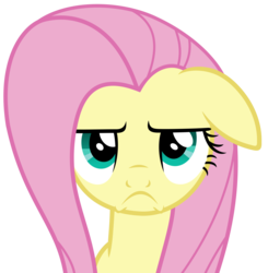 Size: 5860x5980 | Tagged: safe, artist:slb94, fluttershy, flutter brutter, g4, absurd resolution, floppy ears, fluttershy is not amused, frown, simple background, transparent background, unamused, vector