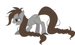 Size: 2500x1500 | Tagged: dead source, safe, artist:author-chan, oc, oc only, earth pony, pony, g4, braid, long hair, show accurate, simple background, solo, transparent background