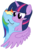 Size: 2600x4000 | Tagged: safe, artist:waveywaves, rainbow dash, twilight sparkle, alicorn, pony, g4, blushing, cute, eyes closed, female, hug, lesbian, ship:twidash, shipping, simple background, smiling, transparent background, twilight sparkle (alicorn), vector, winghug