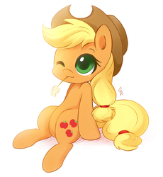 Size: 1840x2000 | Tagged: safe, artist:exceru-karina, applejack, g4, cute, female, jackabetes, solo