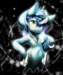 Size: 1280x1526 | Tagged: safe, artist:toki, princess luna, semi-anthro, g4, armpits, crown, female, horseshoes, jewelry, looking at you, peytral, regalia, smiling, solo