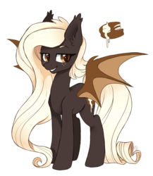 Size: 2600x3000 | Tagged: safe, artist:hawthornss, oc, oc only, oc:midnight delight, bat pony, pony, bedroom eyes, ear fluff, freckles, high res, long mane, looking at you, male, simple background, solo, stallion, transparent background, trap