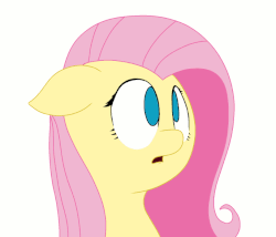Size: 686x587 | Tagged: safe, artist:laserpewpewrblx, fluttershy, g4, animated, blushing, female, solo, squee