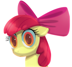 Size: 6259x5869 | Tagged: safe, artist:buttercupsaiyan, apple bloom, g4, absurd resolution, female, i've seen some shit, looking at you, simple background, solo, stare, thousand yard stare, transparent background