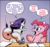 Size: 329x309 | Tagged: safe, artist:andypriceart, edit, idw, pinkie pie, rarity, surprise, g1, g4, comic, g1 to g4, generation leap, text edit