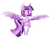 Size: 1280x1034 | Tagged: safe, artist:nobody, twilight sparkle, alicorn, pony, g4, female, solo, spread wings, tongue out, twilight sparkle (alicorn)