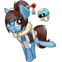 Size: 4000x4000 | Tagged: safe, artist:partypievt, pony, absurd resolution, boots, clothes, crossover, female, gloves, hair bun, heart eyes, looking away, mei, overwatch, patreon, patreon reward, pin, ponified, simple background, solo, transparent background, wingding eyes
