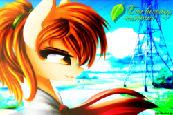 Size: 1024x683 | Tagged: safe, artist:tl1211, alice dvachevskaya(everlasting summer), everlasting summer, pioneer, ponified, red scarf, young pioneer