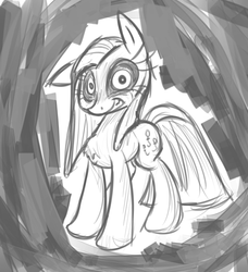 Size: 1680x1842 | Tagged: safe, artist:leadhooves, pinkie pie, pony, g4, female, mare, monochrome, pinkamena diane pie, solo