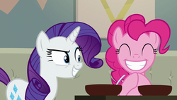 Size: 1920x1090 | Tagged: safe, screencap, pinkie pie, rarity, pony, g4, spice up your life