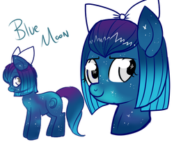 Size: 550x451 | Tagged: safe, artist:lulubell, oc, oc only, oc:blue moon, earth pony, pony, bust, female, mare, simple background, sketch, solo, white background