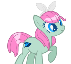 Size: 645x583 | Tagged: safe, artist:asliceoflife, artist:bronybase, oc, oc only, oc:lilypad, earth pony, pony, bandana, base used, earth pony oc, female, magical lesbian spawn, mare, next generation, offspring, parent:aloe, parent:fluttershy, parents:aloeshy, solo