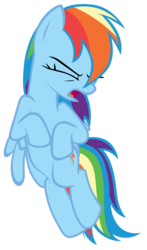 Size: 7000x11900 | Tagged: safe, artist:tardifice, rainbow dash, g4, the cutie map, absurd resolution, eyes closed, female, floating, open mouth, photoshop, simple background, solo, struggling, transparent background, vector