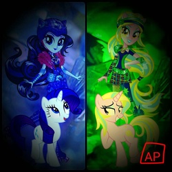 Size: 894x894 | Tagged: safe, artist:mlpariana, lemon zest, rarity, equestria girls, g4, my little pony equestria girls: friendship games