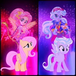 Size: 894x894 | Tagged: safe, artist:mlpariana, fluttershy, sugarcoat, equestria girls, g4, my little pony equestria girls: friendship games