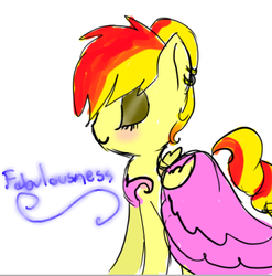 Size: 382x386 | Tagged: safe, artist:sapphire-kitty, oc, oc only, oc:firebolt, pegasus, pony, crossdressing, male, simple background, solo, white background