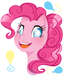 Size: 700x850 | Tagged: safe, artist:hatchet-ears, pinkie pie, g4, bust, female, portrait, simple background, solo