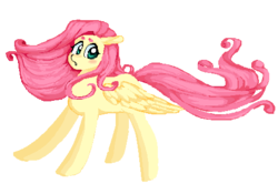 Size: 481x320 | Tagged: safe, artist:caseytatum, fluttershy, g4, female, pixel art, simple background, solo, white background