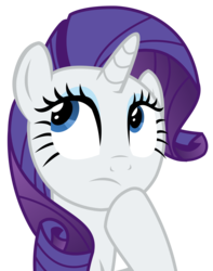 Size: 2781x3525 | Tagged: safe, artist:sketchmcreations, rarity, g4, spice up your life, high res, hoof on chin, inkscape, pondering, simple background, thinking, transparent background, vector