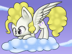 Size: 3438x2570 | Tagged: safe, artist:pegasister2251, surprise, g1, g4, cloud, female, g1 to g4, generation leap, high res, solo