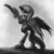 Size: 1200x1200 | Tagged: safe, artist:lightf4lls, fluttershy, pegasus, pony, g4, bipedal, female, full body, goggles, grayscale, gun, mare, monochrome, powered exoskeleton, solo, weapon