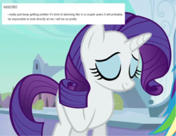 Size: 789x611 | Tagged: safe, edit, edited screencap, screencap, rainbow dash, rarity, g4, the crystal empire, comments, cropped, offscreen character, solo focus, tumblr, tumblr fandom text posts