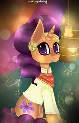 Size: 566x872 | Tagged: safe, artist:starsymphonystela, saffron masala, g4, spice up your life, female, sitting, solo