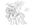 Size: 1936x1552 | Tagged: safe, artist:leadhooves, fluttershy, g4, anti-brony, female, monochrome, mouthpiece, sketch, solo