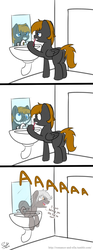 Size: 1000x2700 | Tagged: safe, artist:soulfulmirror, oc, oc only, oc:romance heart, ghost, pegasus, pony, brushing teeth, comic, mirror