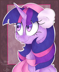 Size: 4108x5000 | Tagged: safe, artist:allisonbacker, twilight sparkle, g4, absurd resolution, chest fluff, female, fluffy, hat, santa hat, solo, tongue out