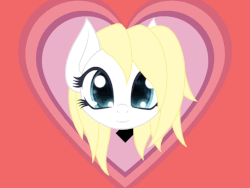 Size: 640x480 | Tagged: dead source, safe, artist:an-m, oc, oc only, oc:aryanne, pony, animated, blue eyes, cute, eyes open, floating head, heart, pony oc, solo