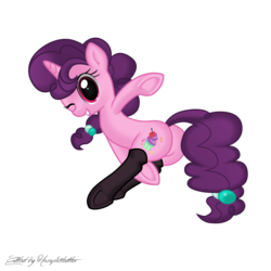 Size: 2000x2000 | Tagged: safe, artist:pyruvate, artist:reduxdrawer8k, sugar belle, pony, unicorn, g4, butt, clothes, female, high res, plot, simple background, stockings, thigh highs, transparent background