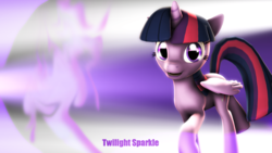 Size: 1920x1080 | Tagged: safe, artist:star-lightstarbright, twilight sparkle, alicorn, pony, g4, 3d, female, solo, twilight sparkle (alicorn), wallpaper