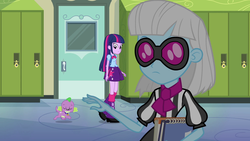 Size: 1920x1080 | Tagged: safe, screencap, photo finish, spike, twilight sparkle, dog, equestria girls, g4, spike the dog